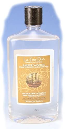 Amber Woods La-Tee-Da Effusion and Fragrance Lamp Oil Refills - 32 oz